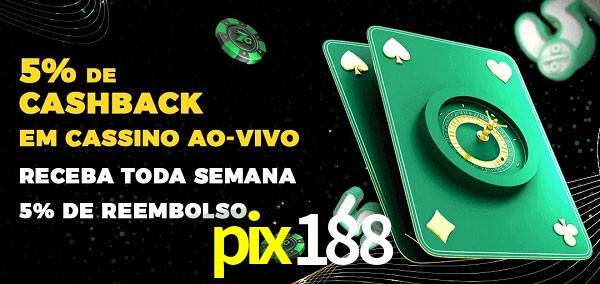 Promoções do cassino ao Vivo pix188
